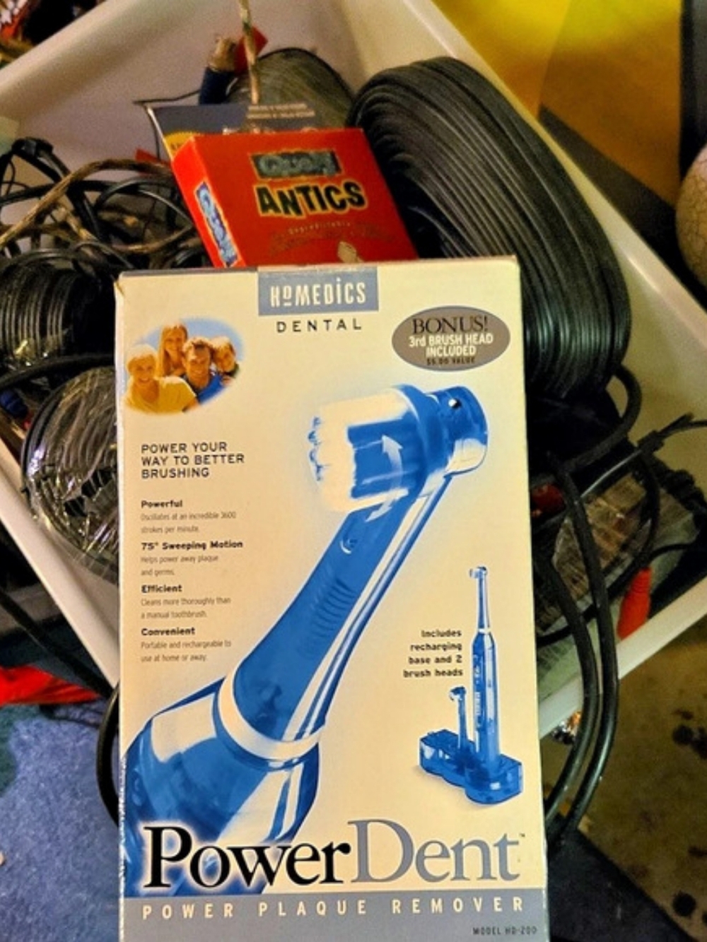 Homedics PowerDent Power Plaque Remover Blue NWT